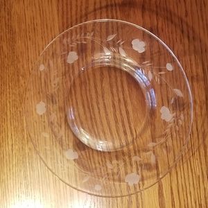 Vintage clear glass salad plates